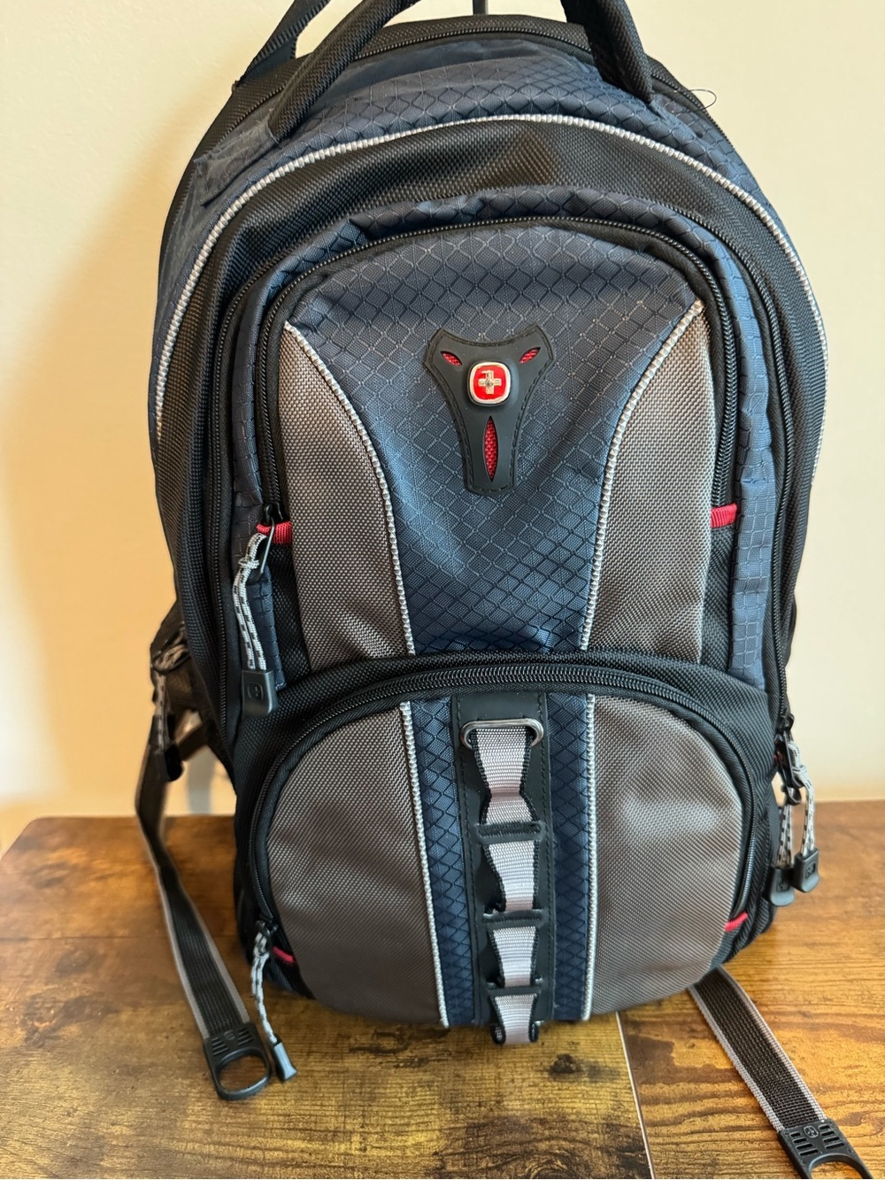 Wenger Men's Black and Gray Backpack